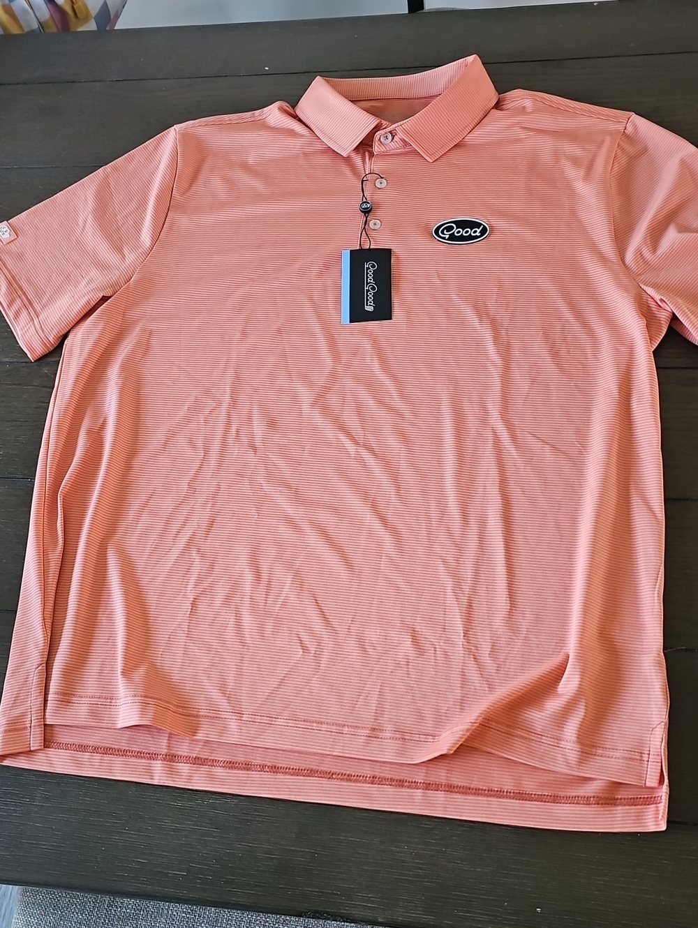 GOOD GOOD GOLF POLO • SUNSWEPT POLO • PEACH/LT ORANGE • SIZE XL • NEW WITH TAGS